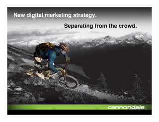 New digital marketing strategy.
                  Separating from the crowd.
 