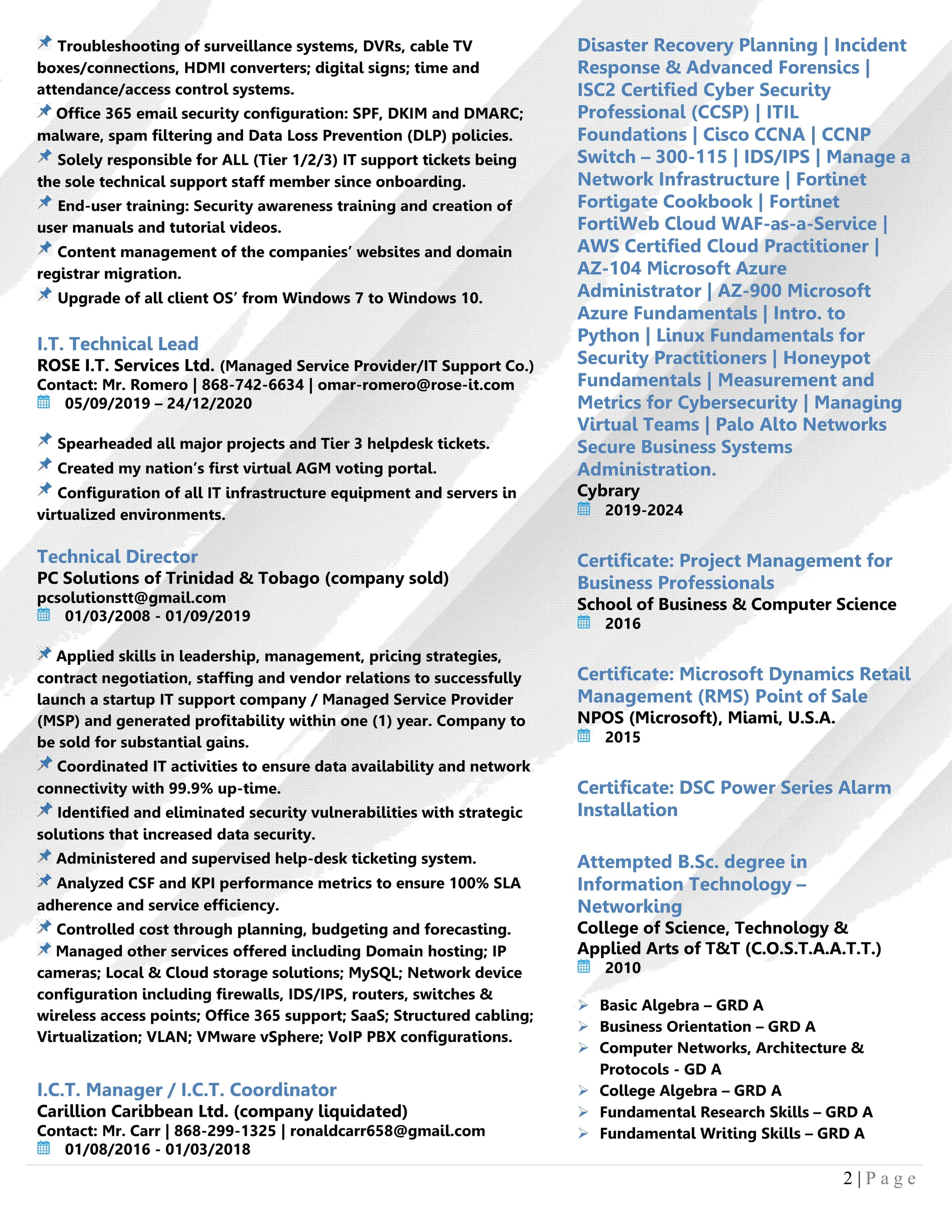 Mark Sudan Non-ATS Resume / Curriculum Vitae | PDF