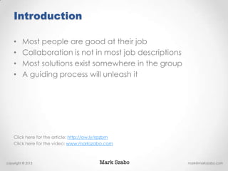 Collaborative Problem Solving - Mark Szabo | PPTX