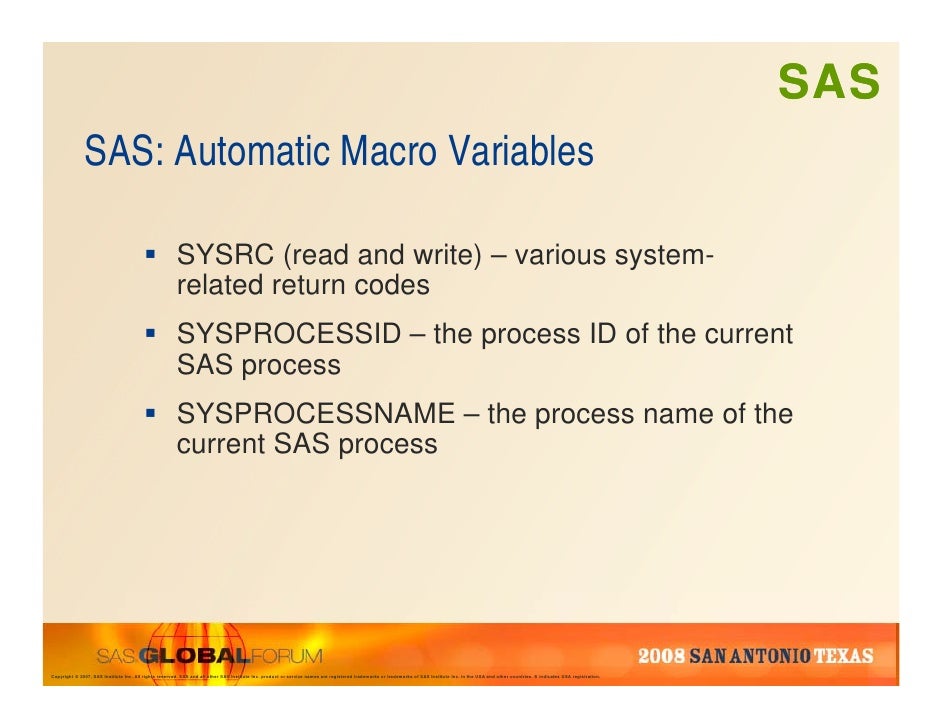 Sas Return Value From Macro : SAS Macro Language: Reference – SQVP
