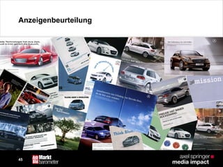 45
Anzeigenbeurteilung
 