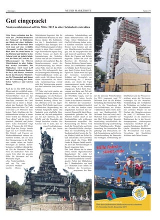 - Anzeige -                                                               NEUER MARKTBOTE                                                                                  Seite 19




Gut eingepackt
Niederwalddenkmal soll bis Mitte 2012 in alter Schönheit erstrahlen

Viele Gäste verbinden den Be-        Mittelrheintal begeistert Jahr für   verhindern, Schalenbildung und
such des „Weihnachtsmarkts           Jahr Millionen Besucher aus aller    damit Materialverlust sind die
der Nationen“ in Rüdesheim           Herren Länder. Die Schönheits-       Folge. Ältere Maßnahmen zur
am Rhein mit einer Seilbahn-         kur des 2. Bauabschnitts wird        Graffiti-Entfernung haben weite-
fahrt auf den Niederwald. Dort       maßgeblich dazu beitragen, dass      re Schäden verursacht. Auch die
wird man auf eine verhüllte          dieser Publikumsmagnet in Kürze      Bronze weist Krusten auf, die
„Germania“ treffen. Der weite        wieder in altem Glanz erstrahlt“,    eine Metallkorrosion beschleuni-
Blick über die Stadt hinaus in       sagte Staatssekretär Ingmar Jung.    gen, und die ausgesprochen fein
das Rheintal und hinüber in das      Darüber hinaus sei durch die         und kunstvoll gearbeitete Ober-
Nahetal wird sie jedoch beloh-       Instandsetzung der Verkehrs-         fläche der Figuren und Reliefs
nen. Bis Mitte 2012 soll der Pu-     flächen rund um das Niederwald-      angreifen. Zudem hat auch der
blikumsmagnet im Oberen              denkmal, dem geplanten Bau des       Beschuss des Denkmals im
Mittelrheintal in alter Schön-       Besucherzentrums sowie der           Zweiten Weltkrieg Spuren hinter-
heit wieder erstrahlen. Die          Wiederherstellung des Ostein-        lassen, die Granatsplitter führen
Maßnahme wird rund 2,15              schen Parks rund um das Denk-        zu Schäden durch Rostsprengun-
Millionen Euro kosten. Bauherr       mal bis 2014 sichergestellt, dass    gen, durch Löcher dringt Feuch-
ist das Land Hessen, vertreten       die herausragende Bedeutung des      tigkeit ein. Zudem weist die Figur
durch das Hessische Ministeri-       Niederwalddenkmals weiter ge-        der Germania konstruktive
um für Wissenschaft und Kunst        stärkt werde. Mit diesen Investi-    Schäden auf. Vermutlich zur
und die Verwaltung der Staat-        tionen dokumentiert die Hessi-       Stabilisierung der 12 Bronze-
lichen Schlösser und Gärten          sche Landesregierung einmal          stücke, aus denen die Figur
Hessen.                              mehr ihre Verantwortung gegenü-      zusammengesetzt wurde, wurden
                                     ber dem kulturellen Erbe unseres     eiserne Ringe in die Wandung
Nach der im Jahr 2008 durchge-       Landes.                              eingegossen. Schon beim Guss-
führten und als vorbildlich ausge-   125 Jahre sind nicht spurlos am      vorgang sind diese zum Teil auf-
zeichneten Instandsetzung der        Sandstein und an der Bronze vor-     geschwommen. Dort, wo sie an
Verkehrsflächen rund um das          übergegangen, wie die Restaura-      der Oberfläche liegen, sind sie      des für nationale Welterbestätten    Erlebbarkeit und der Wissensver-
Niederwalddenkmal zur 125-           toren Matthias Steyer (Stein) und    korrodiert und haben bereits         bis 2014 insgesamt rund 7,5          mittlung sowie der Serviceein-
Jahr-Feier, restauriert das Land     Bernhard Krönung, Rekon Ate-         Löcher in der Bronze verursacht.     Millionen Euro für die Wieder-       richtungen für die Besucher;
Hessen nun in einem 2. Bauab-        lier, (Bronze) sowie das Ingen-      Die Stabilität der Gesamtkon-        herstellung des Osteinschen Parks    Verdeutlichung der Torfunktion
schnitt das Denkmal. Die Maß-        ieurbüro HAZ (Statik) nach einer     struktion nimmt dadurch deutlich     und in die Neuordnung der            der Parkanlage am Auftakt zum
nahme dauert bis Mitte 2012 und      ausführlichen Begutachtung der       ab, so dass der Statiker einen       Servicefunktionen am Nieder-         Welterbe Oberes Mittelrheintal.
wird rund 2,15 Millionen Euro        Schäden festgestellt haben. Der      umgehenden Austausch der ver-        walddenkmal bereit. Dabei kom-       Ein zentrales Projekt ist der
kosten. Nach Abschluss der Ge-       Sandstein weist erhebliche Gips-     rosteten Eisenprofile durch Bron-    men aus Bundesmitteln 2,5            Neubau des Besucherzentrums
rüstbauarbeiten erfolgte in einem    krusten auf, die noch maßgeblich     zepassstücke gefordert hat. Die      Millionen Euro und vom Land 5        für rund 1,5 Millionen Euro.
ersten Schritt die Abnahme der       aus der Zeit stammen, als die        Arbeiten werden durch in der         Millionen Euro. Gefördert wer-       Vorgesehen ist die stufenweise
Figur „Krieg“ und der zwei Sei-      Schiffe und die Eisenbahn mit        Denkmalpflege sehr erfahrenen        den fünf Teilprojekte: Konzept-      Realisierung der in das Investi-
tenreliefs „Abschied“ und „Heim-     Dampf betrieben wurden. Die          Restauratoren ausgeführt. Die        entwicklung einschließlich der       tionsprogramm einbezogenen
kehr“. Jedes Seitenrelief wiegt      Krusten sind so dicht, dass sie      Restaurierung der Bronze wird        Bestandserfassung und Erstellung     Teilprojekte innerhalb des ge-
alleine 2 Tonnen, die 6,80 Meter               einen Feuchtigkeitsaus-    durch die Firma Fuchs und Girke      eines Parkpflegewerks; Wieder-       nannten Zeitrahmens bis 2014.
große Figur des „Kriegs“ besteht                   gleich des Steins      aus Ottendorf-Okrilla durchge-       herstellung der historischen We-     Quelle: Hessisches Ministerium
sogar aus 6,75 Tonnen Bronze.                                             führt, die Ausschreibung für die     gebezüge und Blickachsen; Er-        für Wissenschaft und Kunst,
Die Reliefs und Figuren am                                                Sandsteinarbeiten konnte die Fir-    halt, Instandsetzung und teilweise   Verwaltung der Staatlichen
Niederwalddenkmal müssen de-                                              ma Nüthen GmbH aus Erfurt für        Wiederherstellung der Bauwerke       Schlösser und Gärten Hessen.
montiert werden, um sie nach                                              sich entscheiden. Der Gerüstbau      und Staffagen; Verbesserung der
ihrer Restaurierung in der Werk-                                          wurde durch die Firma BSB
statt wieder sicher am Sockel                                             Franke & Wagner GmbH erstellt,
befestigen zu können. Sicher-                                             die auch das Herkulesoktogon in
heitsnetze verhüllen während die-                                         Kassel eingerüstet hatte.
ser Zeit die Germania. Danach                                             Das Land Hessen hat in einem
wird ein bedrucktes Netz mit                                              ersten, bereits abgeschlossenen
einem Foto über die gesamte                                               Bauabschnitt für zirka 2,3
Höhe die Germania auf der                                                 Millionen Euro die Verkehrswege
Rheinseite zeigen.                                                        am Niederwalddenkmal instand-
„Das Niederwalddenk-                                                      gesetzt. Neben den Maßnahmen
mal am Tor zum                                                            des 2. Bauabschnitts von rund
UNESCO Weltkul-                                                           2,15 Millionen Euro stehen im
turerbe     Oberes                                                            Rahmen des Investitions-
                                                                                       programms des Bun-
 