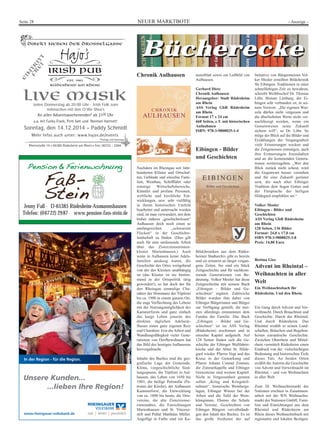 - Anzeige - NEUER MARKTBOTE Seite 27 
Weine aus Rüdesheim  Assmannshausen am Rhein 
mit Spätburgunderreben bestockt. 
Das macht den Ort in dem anson-sten 
vom Riesling dominierten 
Weinanbaugebiet Rheingau zur 
Rotweininsel der Region. Der 
Name Höllenberg hat weder 
etwas mit Hölle oder Teufel zu 
tun, sondern stammt etymolo-gisch 
von Halde ab (1399: zu der 
heldin, mittelhochdeutsch: Steil-hang). 
Der Höllenberg (bis 60 
Prozent Hanglage) besteht haupt-sächlich 
aus dem Südhang des 
Höllenbachtals, das sich von Ass-mannshausen 
zum Nachbarort 
Aulhausen hinaufzieht. Er ist die 
bekannteste Lage in Assmanns-hausen. 
Sein für den Spätbur-gunder 
optimaler Boden ist aus 
wärmespeicherndem Phyllit- 
Schiefer aufgebaut. Hier gewin-nen 
die Winzer das Lesegut für 
Riesling und Spätburgunder aus besten Rüdesheimer Weinlagen. 
Weinproben und geführte Weinwanderungen. 
Besuchen Sie uns an unserem Weinstand auf dem Weihnachts-markt 
an der Seilbahn und kosten Sie unseren Guts-Glühwein. 
Schmidtstraße 18 · 65385 Rüdesheim am Rhein 
Tel. 06722-3545 · Fax 06722-3570 
www.weingut-siegfried.de 
Anette Endlich 
Marktstraße 25-26a 
65385 Rüdesheim am Rhein 
Tel. 0 67 22 - 28 50 
Fax 06722-47558 
www.weinhaus-endlich.de 
info@weinhaus-endlich.de 
gutbürgerliche 
Küche 
eigener Weinbau 
eigener Parkplatz 
Gästezimmer 
zentral gelegen 
Gerne richten wir 
auch Ihre 
Familienfeier aus! 
Weingut-Gutsausschank 
WASSERMANN 
Am Fichtenkopf 39 · Tel. 06722/1555 
65385 Rüdesheim-Aulhausen 
Öffnungszeiten: 
Mittwoch bis Samstag ab 16:00 Uhr 
Sonn- und Feiertage ab 11:00 Uhr 
Gerne richten wir auch außerhalb der Öffnungszeiten Feierlich-keiten 
für Geburtstage, Firmenjubiläen, Weihnachtsfeiern, etc. 
in besonderer Atmosphäre und geschmackvoller Dekoration aus. 
Wir freuen uns auf Ihren Besuch! 
Ihre Familie Wassermann und Team 
Aulhausen · Hauptstraße 76-84 
65385 Rüdesheim am Rhein 
Riesling und Spätburgunder 
aus besten Weinlagen in 
Rüdesheim und Assmannshausen 
Unsere Gutsschänke ist geöffnet: 
Fr.  Sa. ab 17:00 Uhr, So.  Feiertag ab 16:00 Uhr 
Telefon 06722/3201 · www.weingut-schoen.de 
klassische Spätburgunderweine 
mit hohen Extrakten und konzen-trierten 
Fruchtaromen. Boden-geprägte 
und elegante Spät-burgunder- 
Spitzengewächse mit 
pikanter Säure sowie dezentem 
Mandelaroma bauen sich mit 
jedem Lebensjahr aus und werden 
dabei runder, samtiger, milder 
und wärmer. 
Herzhafte und würzige Weiß-herbste 
aller Qualitäts- und Prä-dikatsstufen 
bis zu feinfruchtigen 
Beerenauslesen und Eisweinen 
sind ebenfalls Erzeugnisse der 
Rüdesheimer und Assmanns-häuser 
Winzer. Eine Weinprobe 
sollten Sie bei Ihrem Besuch 
nicht versäumen! 
 