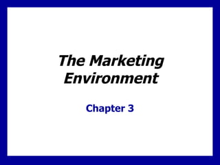 The Marketing Environment Chapter 3 