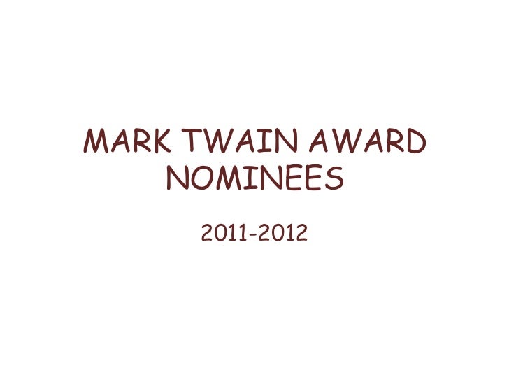 Mark twain award nominees