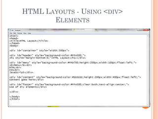 Markup language classification, designing static and dynamic | PPTX