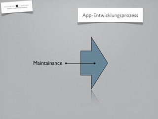 App-Entwicklungsprozess




Maintainance
 