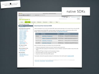 native SDKs
 