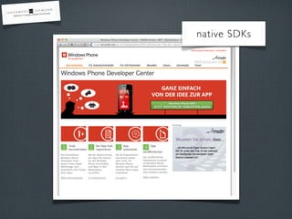 native SDKs
 