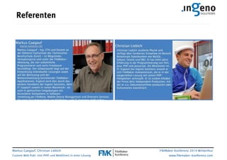 FMK2014: Custom Web Publishing (mit PHP) und WebDirect in einer Lösung by Markus Gaegauf