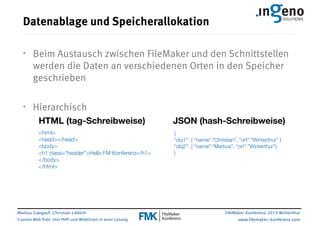 FMK2014: Custom Web Publishing (mit PHP) und WebDirect in einer Lösung by Markus Gaegauf