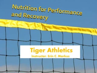 Tiger Athletics
Instructor: Erin C. Markus
 