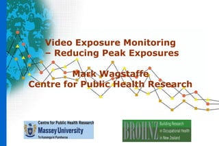 Video Exposure Monitoring
   – Reducing Peak Exposures

         Mark Wagstaffe
Centre for Public Health Research
 