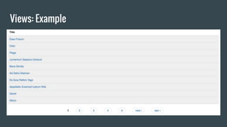 Views: Example
 