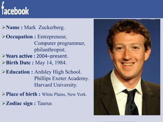 Mark zuckerberg biography summary