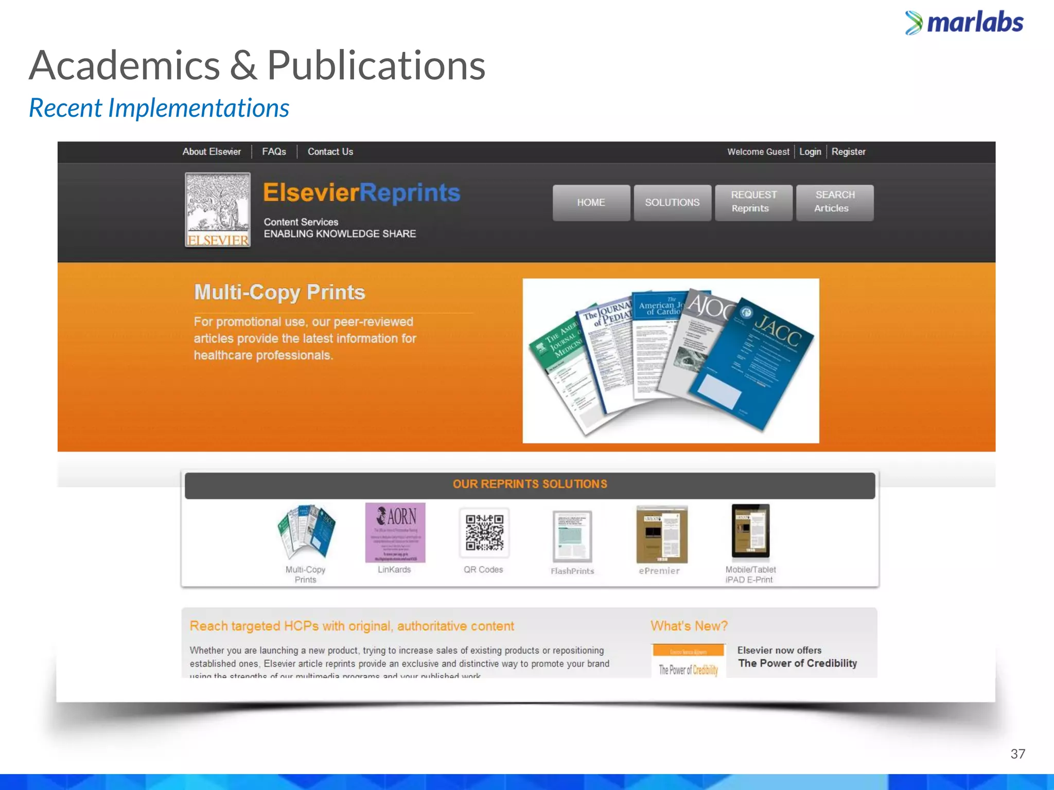 Recent Implementations
Academics & Publications
37
 
