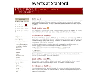 events at Stanford<br />