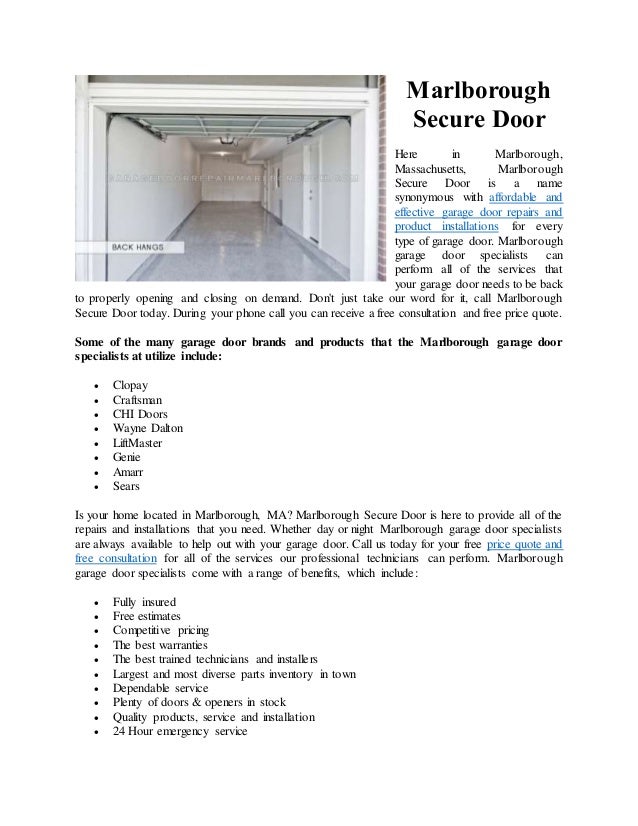 Marlborough Secure Door