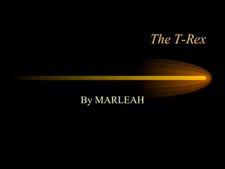 The T-Rex By MARLEAH 