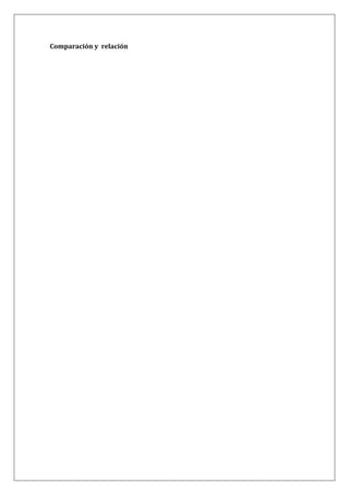 Comparación y relación
 