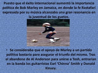 Y "Seeco" coge para siempre el puesto de percusionista. Ambos conciertos fueron grabados y, no mucho después, el disco Live! y el single No Woman, No Cry estaban en las listas de éxitos.31CAROLINA CANO AND MARIA JOSE MEZA