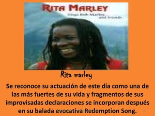 Este verano, su gira por USA, Canadá y Europa presentando Kaya establece nuevas marcas de asistencia; y Bob Marley And The Wailers actúan en Ibiza en su primera visita a España. A finales de año, Bob visitó África por primera vez, yendo inicialmente a Kenia y después a Etiopía, el hogar espiritual Rastafari. La banda acababa de terminar su gira por Europa y América, que dio como fruto a su segundo disco en directo titulado Babylon By Bus.45CAROLINA CANO AND MARIA JOSE MEZA