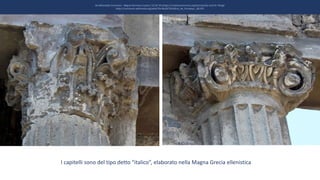 Da Wikimedia Commons: Miguel Hermoso Cuesta / CC BY-SA (https://creativecommons.org/licenses/by-sa/4.0) Ritagli
https://commons.wikimedia.org/wiki/File:Bas%C3%ADlica_de_Pompeya._08.JPG
I capitelli sono del tipo detto “italico”, elaborato nella Magna Grecia ellenistica
 