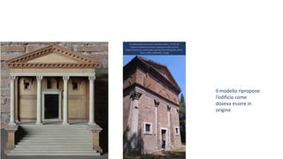 Il modello ripropone
l’edificio come
doveva essere in
origine
Da Wikimedia Commons: Camelia.boban / CC BY-SA
(https://creativecommons.org/licenses/by-sa/4.0)
https://commons.wikimedia.org/wiki/File:MAppiaM_2016_
Parco_della_Caffarella_12.jpg
 