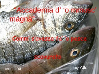 Comm’ s’avessa fa’ ‘o pesce  scavurato chef  Tina by  Aflo “  “ Accademia d’ ‘o mmusc’ magnà” 