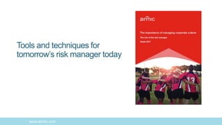 Julia Edinburgh Risk Improving risk-return and resilience through Enterprise Risk Management ...
