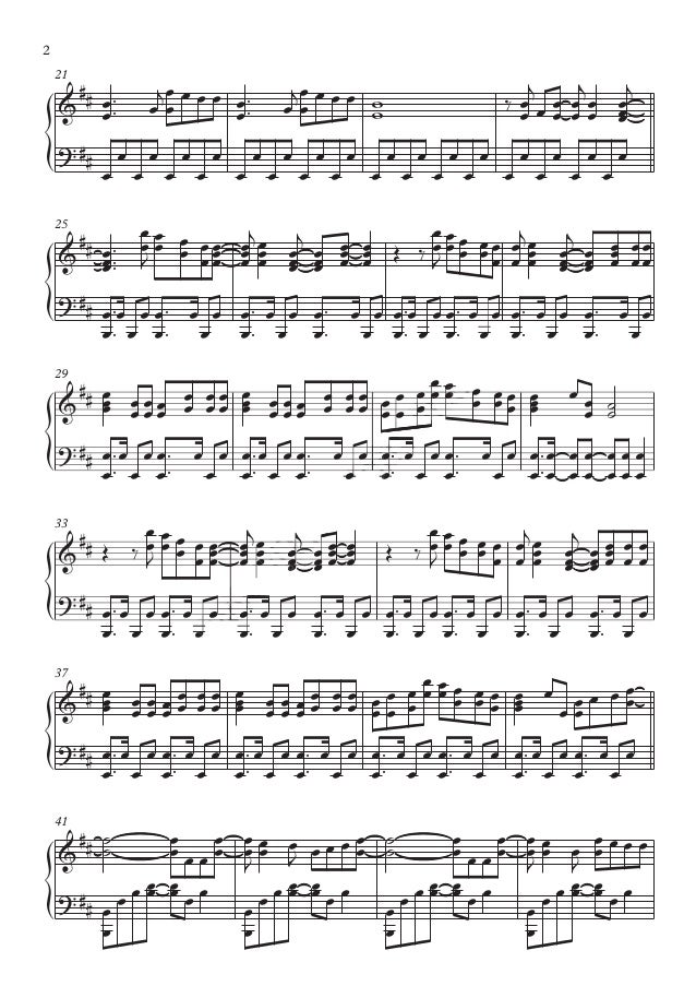 Moves Like Jagger Maroon 5 Piano Sheet Music