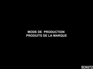 MODE DE  PRODUCTION  PRODUITS DE LA MARQUE 