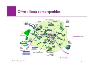 Offre : lieux remarquables




                                                   Disneyland Paris




                                   Fontainebleau

Chap1 étude opportunités                                       58
 