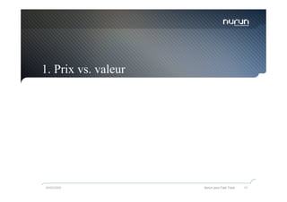 1. Prix vs. valeur




05/05/2009           Nurun pour Fast Track   15
 