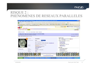 RISQUE 2 :
PHENOMENES DE RESEAUX PARALLELES




  05/05/2009             Nurun pour Fast Track   31
 