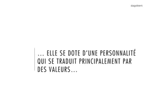 … ELLE SE DOTE D’UNE PERSONNALITÉ
QUI SE TRADUIT PRINCIPALEMENT PAR
DES VALEURS…
 