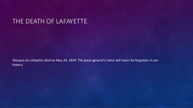Marquis de Lafayette