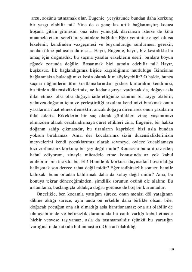 Marquis de Sade Yatak Odasında Felsefe