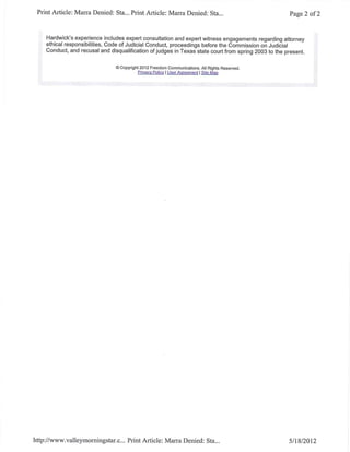 Marra Denied Valley Morning Star 051712 PDF