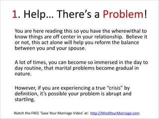Recovering From a Marriage Crisis | PDF | Divorce | Family and