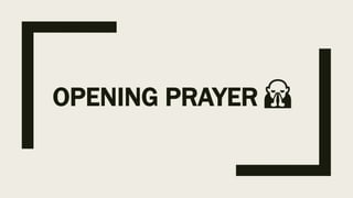 OPENING PRAYER 🙏
 