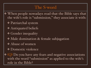 Marriage 5: Wife's Role