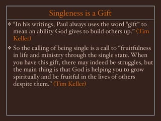 Marriage 6 Singleness Key