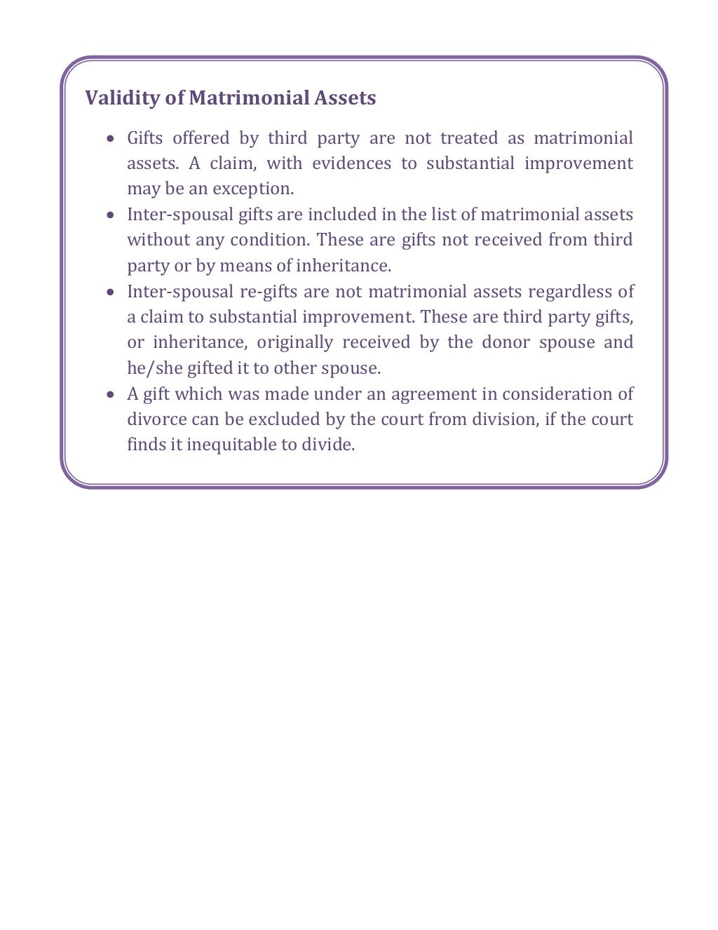 Division of Assets during a Marriage breakdown