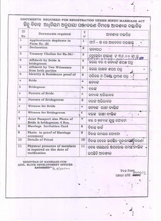 Marriage certificate forms blank kolnara block