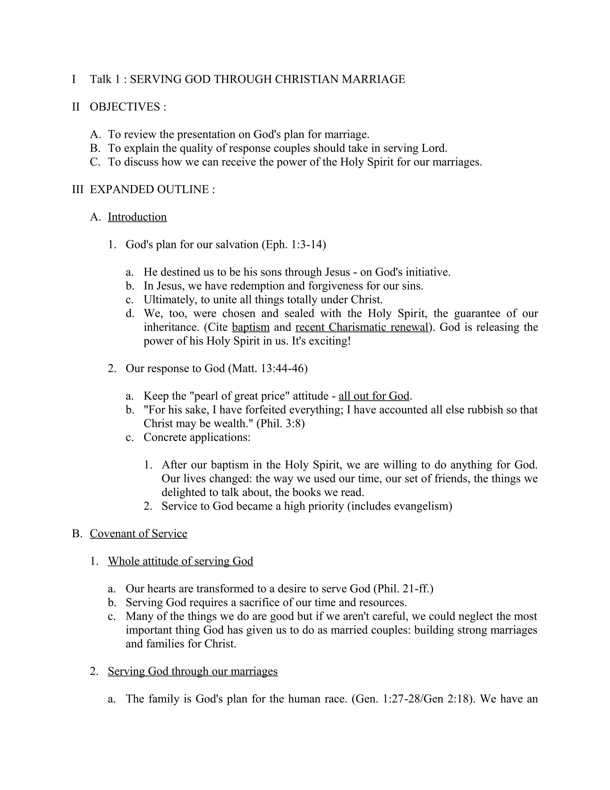 Marriage enrichment retreat1 | DOC