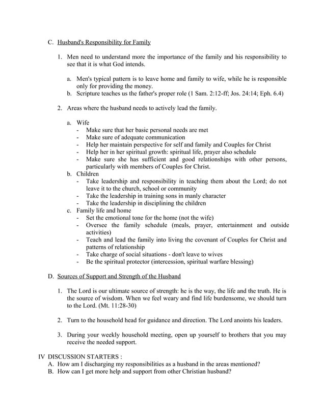 Marriage enrichment retreat1 | DOC | Christianity | Religion & Spirituality