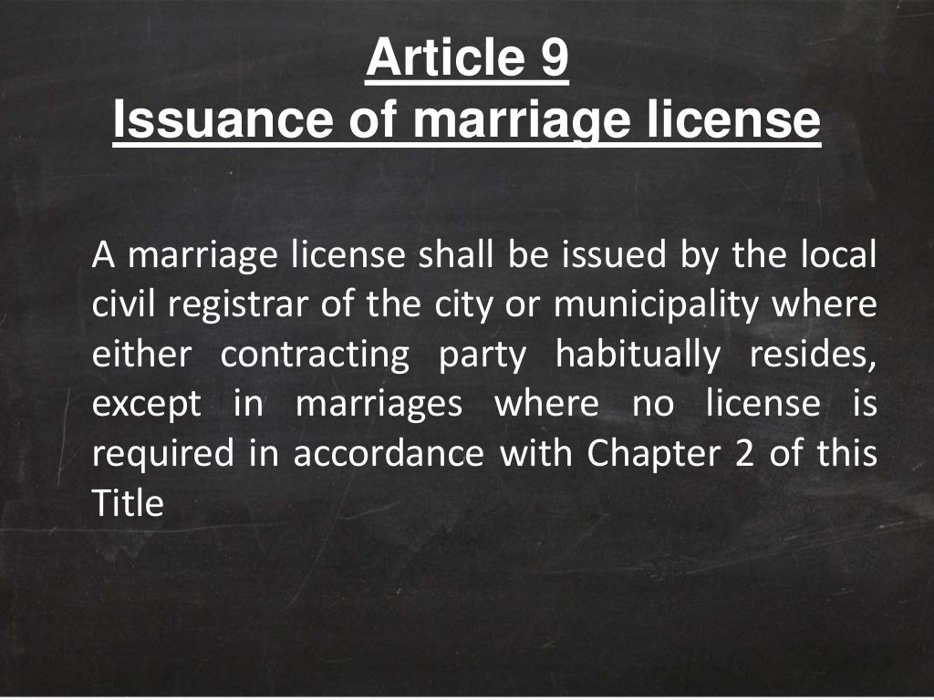 MARRIAGE LAW