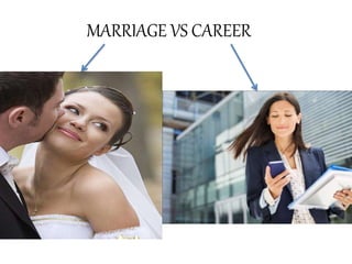 MARRIAGE VS CAREER
 