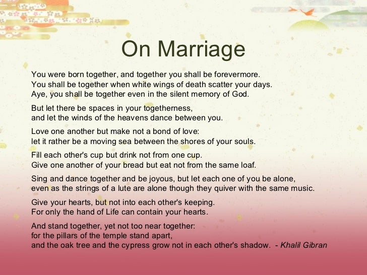 Marriage Wisdom And Blessing